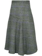 Des Prés Flared Midi Skirt - Grey