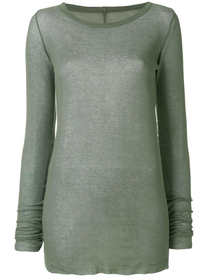 Rick Owens Ribbed T-shirt - Green