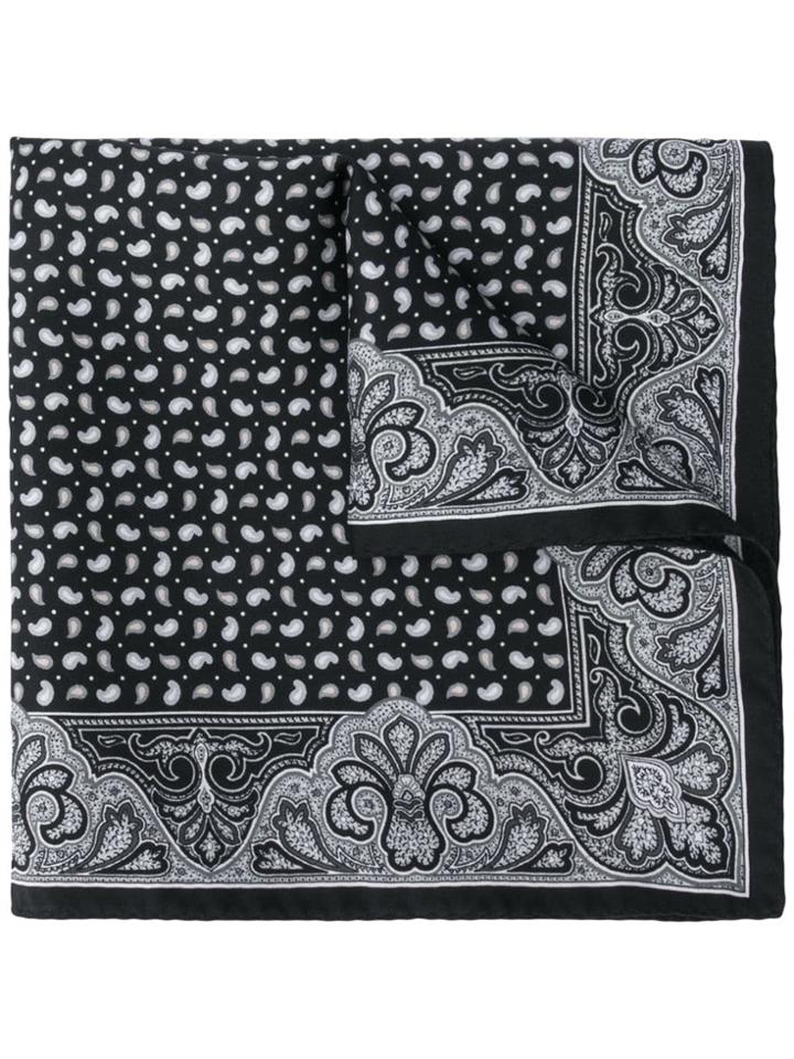 Etro Paisley Pattern Pocket Scarf - Black