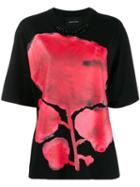 Simone Rocha Flower Print Necklace Effect T-shirt - Black