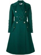 Sport Max Code Double Breasted Trench Coat - Green
