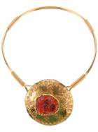 Yves Saint Laurent Vintage Disc Choker, Women's, Metallic