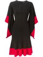 Alexander Mcqueen V-neck Dress, Women's, Size: 40, Black, Polyamide/spandex/elastane/rayon
