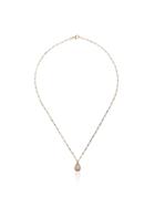 Orit Elhanati Yellow Gold Drawn Teardrop 18k Necklace - Gold + White