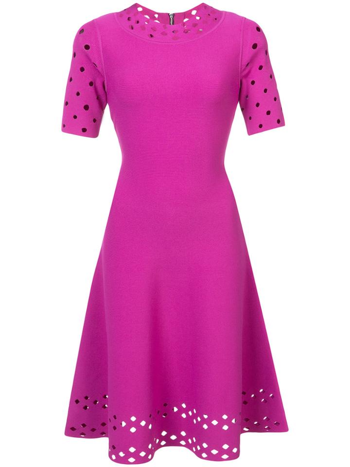Milly Cut Out Detail Dress - Pink & Purple