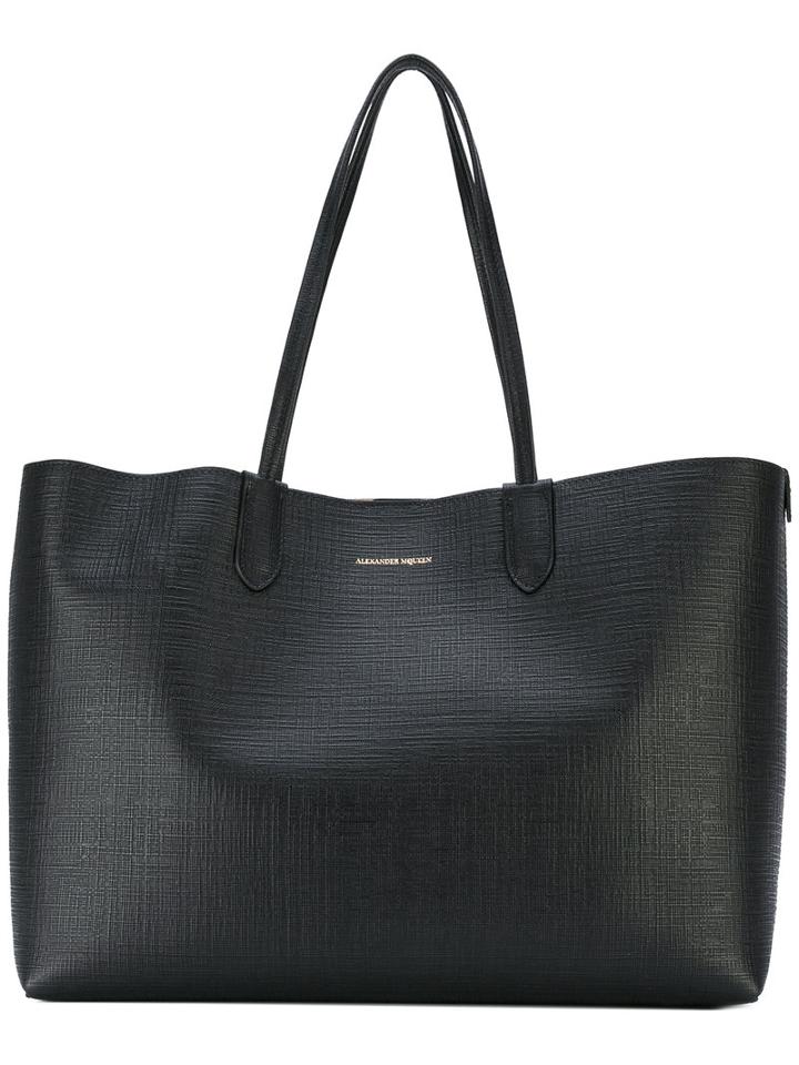 Medium Shopper Bag - Women - Calf Leather - One Size, Black, Calf Leather, Alexander Mcqueen