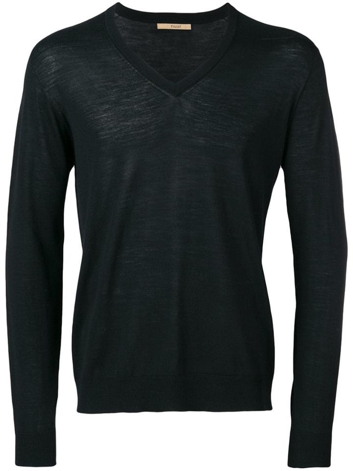 Nuur V-neck Merino Sweater - Black