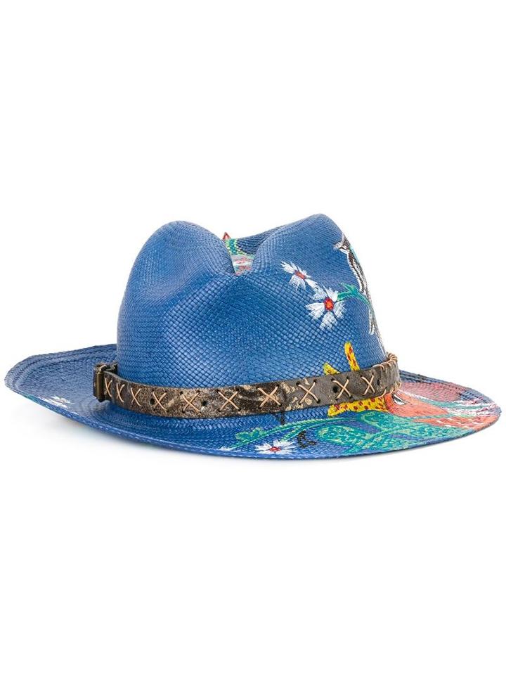 Ibo Maraca Art Of Creations Hat, Women's, Size: Medium, Blue, Raffia