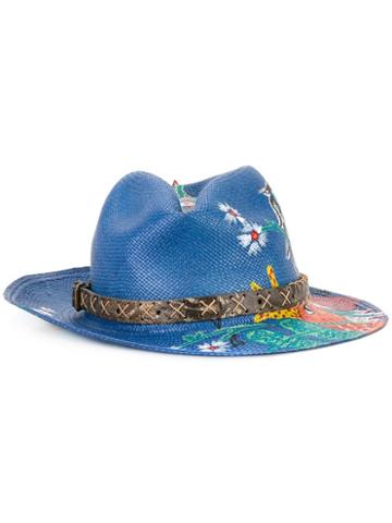 Ibo Maraca Art Of Creations Hat, Women's, Size: Medium, Blue, Raffia