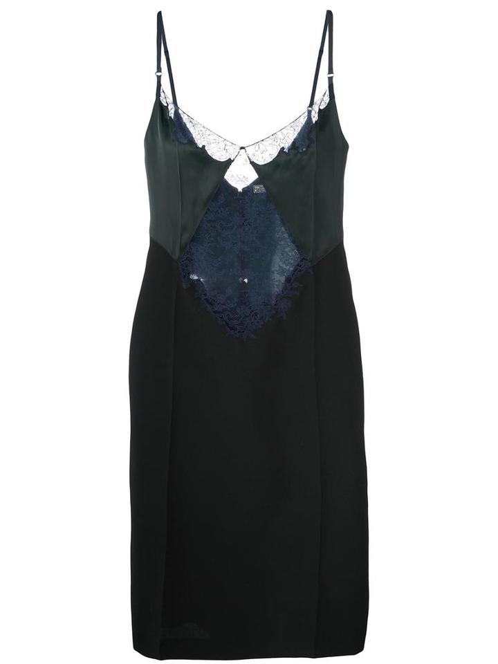 Nina Ricci Transparent Lace Panel Dress, Women's, Size: 36, Black, Wool/polyamide/silk