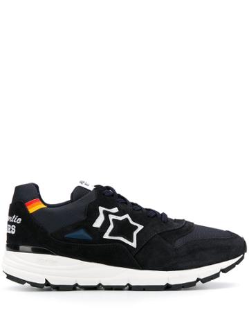 Atlantic Stars Star Panel Suede Sneakers - Black