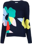 Mira Mikati Floral Intarsia Sweater, Women's, Size: 38, Blue, Cotton