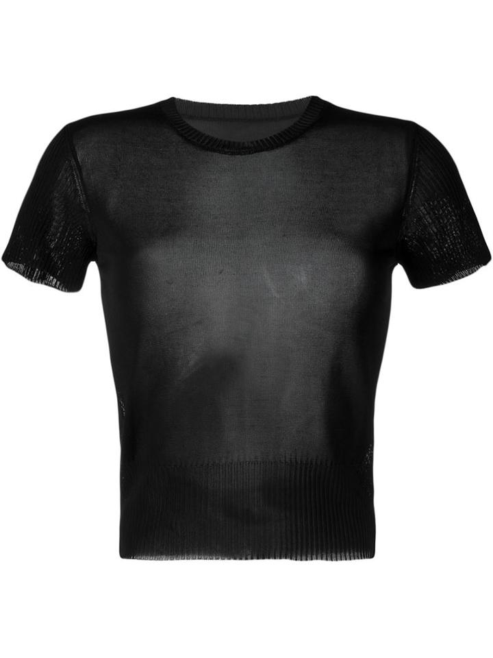 Mm6 Maison Margiela Sheer Shortsleeved Sweater