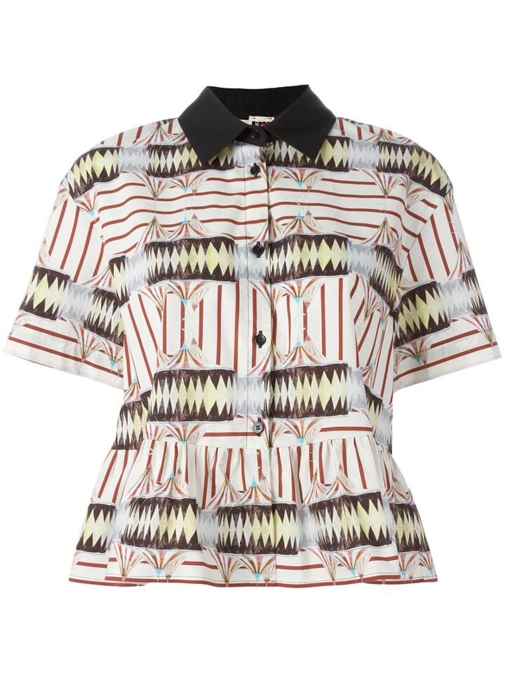 I'm Isola Marras Printed Shortsleeved Shirt, Women's, Size: 44, Cotton/spandex/elastane