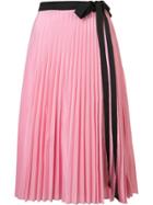 Tome 'pleated Wrap' Skirt - Pink & Purple