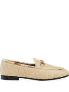 Gucci Women's Gucci Jordaan Chevron Raffia Loafer - Neutrals