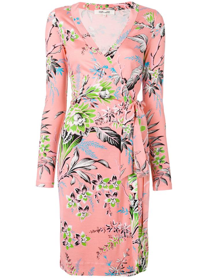 Diane Von Furstenberg Floral Wrap Dress - Multicolour