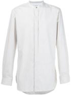 Lemaire Band Collar Shirt, Men's, Size: 54, White, Cotton