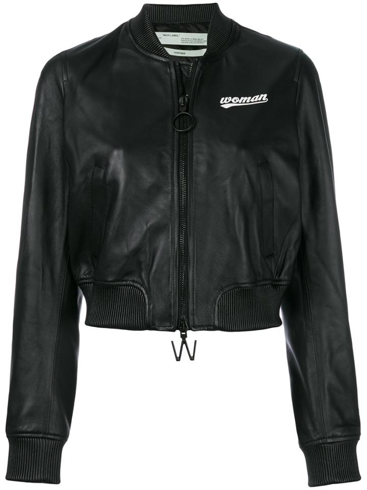 Off-white Butterfly Print Bomber - Black