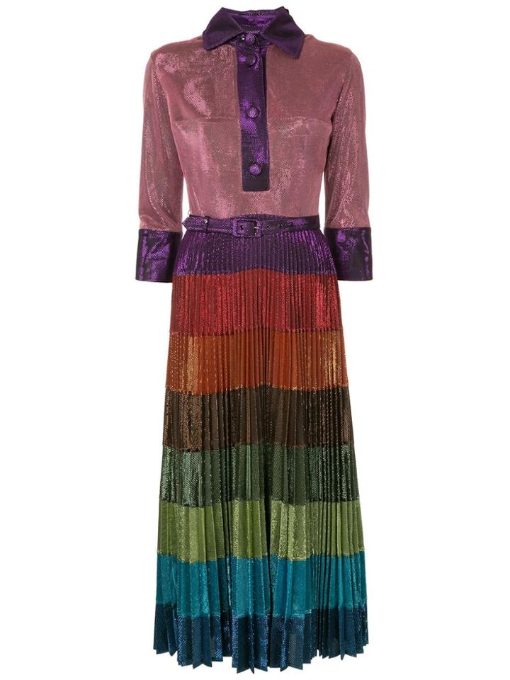 Romance Was Born Cosmic Disco Pleated Dress - Multicolour