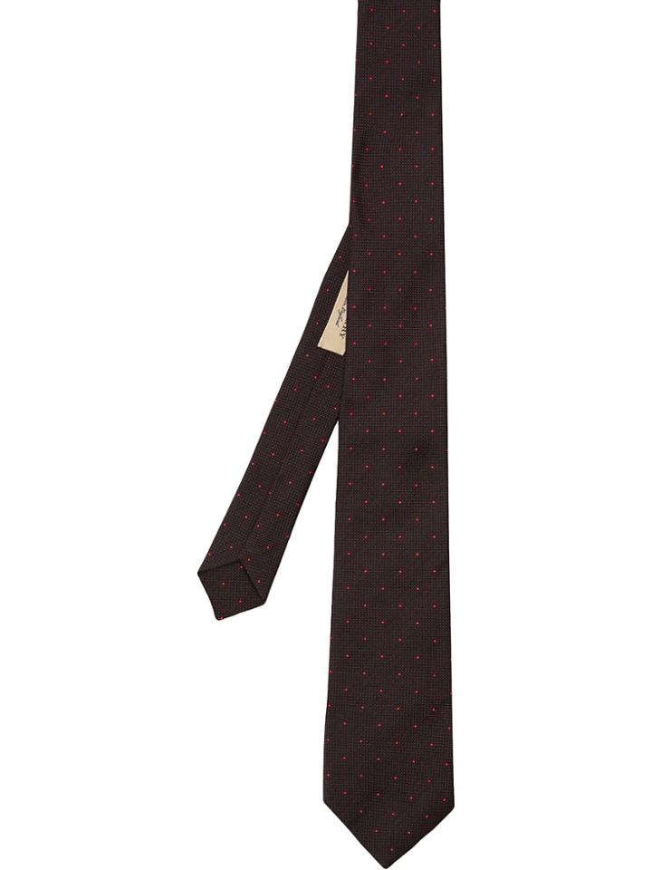Burberry Modern Cut Polka Dot Silk Tie - Black