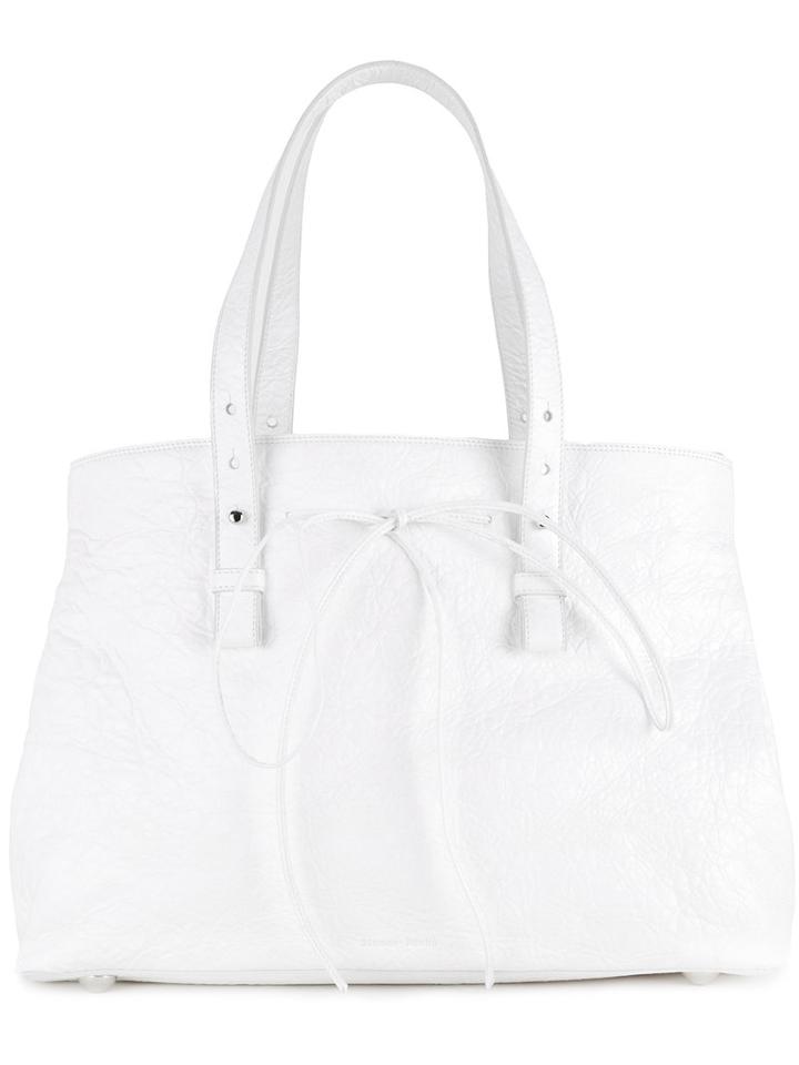 Simone Rocha Embossed Tote Bag, Women's, White, Calf Leather