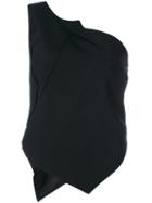 Federica Tosi - Asymmetric Top - Women - Spandex/elastane/viscose - S, Black, Spandex/elastane/viscose
