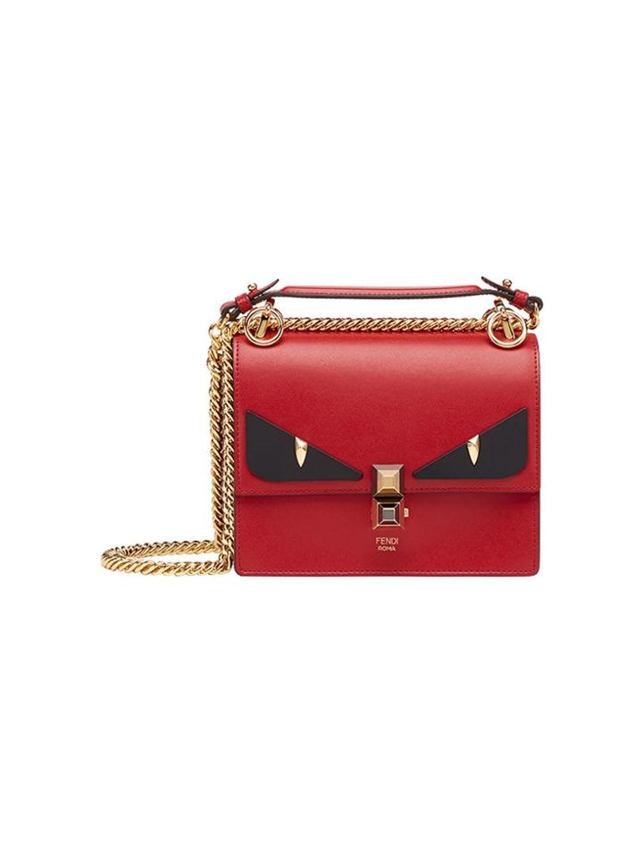 Fendi Kan I Small Shoulder Bag - F0mvv-strawberry+soft Gold