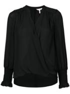 Rebecca Taylor Wrap Front Blouse - Black