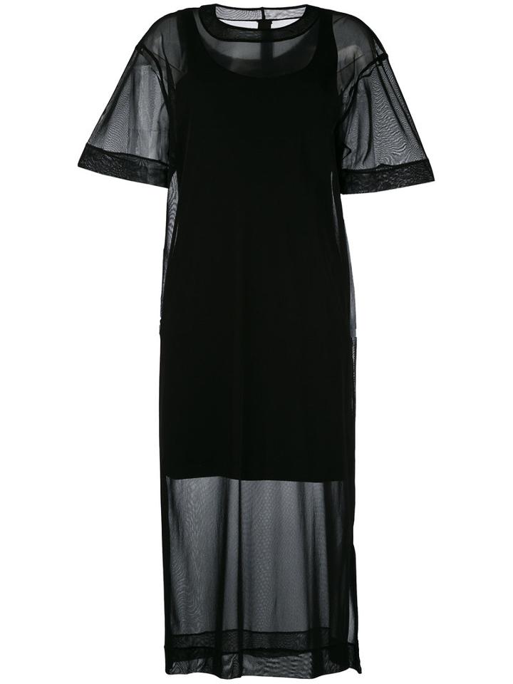 Numero00 - Sheer Dress - Women - Cotton/polyamide - S, Black, Cotton/polyamide