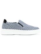 Gabriele Pasini Checked Slip-on Sneakers - White
