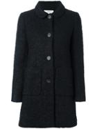 Vanessa Bruno Athé Single Breasted Coat, Women's, Size: 38, Black, Cotton/viscose/polyacrylic/polyamide