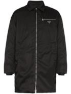 Prada Zip-front Trench Coat - Black
