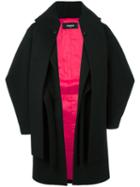 Dsquared2 Oversized Layered Coat, Women's, Size: 40, Black, Acrylic/polyamide/polyester/glass