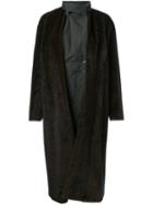 Toga Layered Belted Coat, Women's, Brown, Polyester/cupro