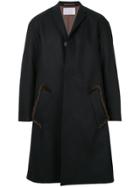 Kolor Tailored Fitted Coat - Blue