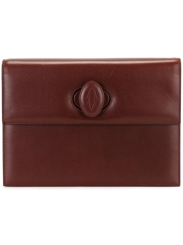 Cartier Vintage Embossed Logo Clutch, Adult Unisex, Pink/purple