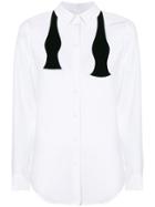 Equipment Classic Shirt With Black Tie Detail - White