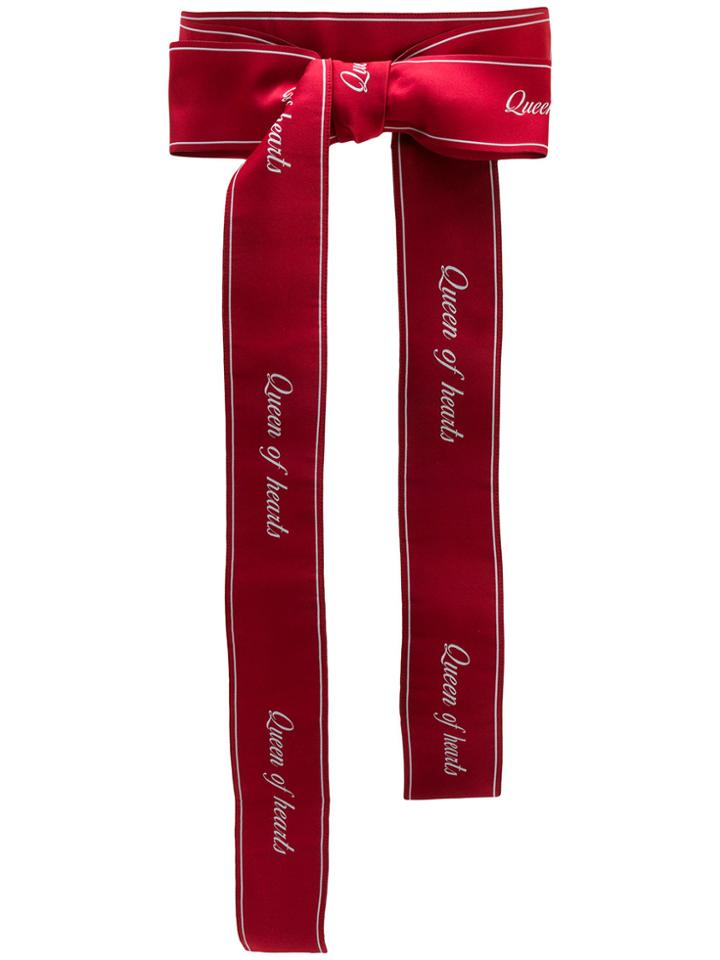 Dolce & Gabbana Queen Of Hearts Printed Belt - Red
