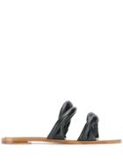 Francesca Bellavita Marshmellow Flat Slides - Black