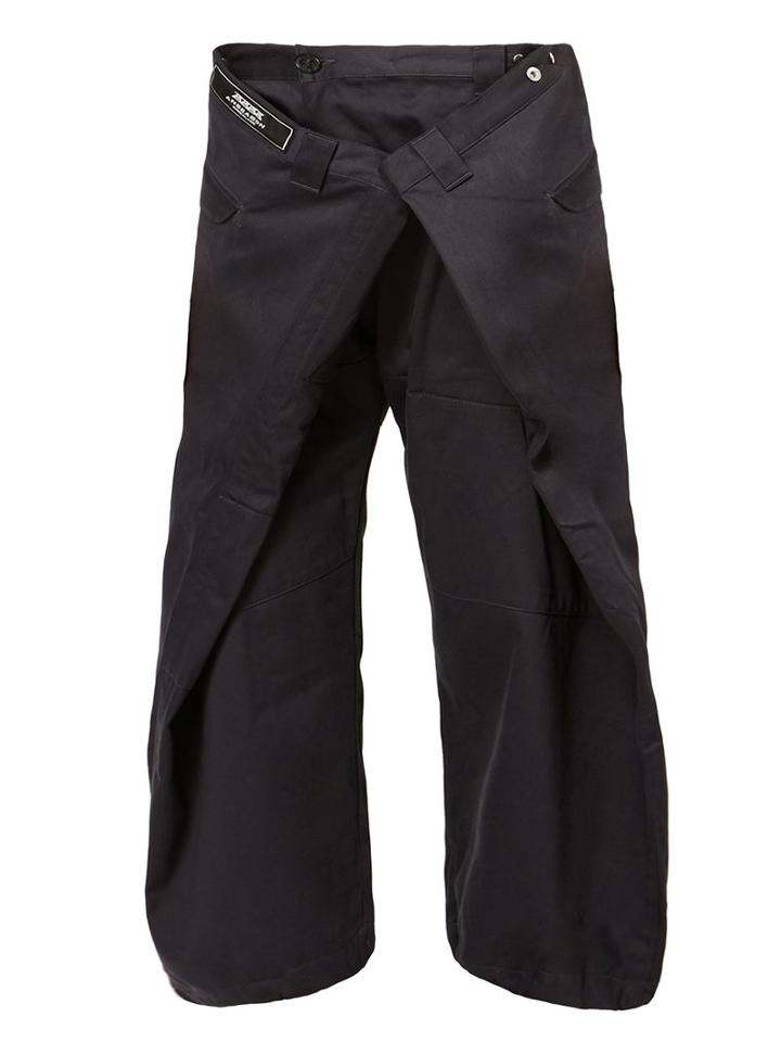 Anrealage - Oversized Cropped Trousers - Men - Cotton - 50, Black, Cotton