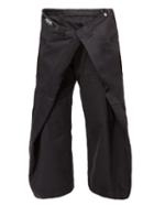 Anrealage - Oversized Cropped Trousers - Men - Cotton - 50, Black, Cotton