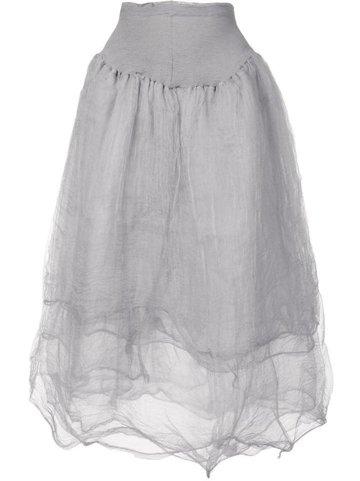 Marc Le Bihan High-waisted Midi Skirt - Grey