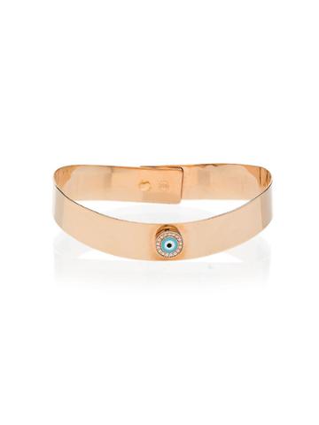 Japsis Jewellery 18k Gold And Diamond Evil Eye Bracelet - Metallic