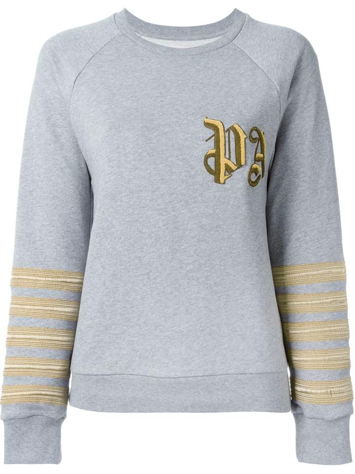 Palm Angels Brand Initials Embroidered Sweatshirt