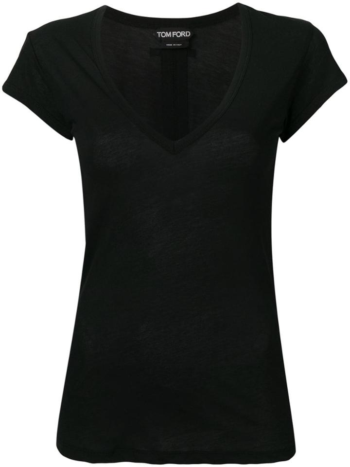 Tom Ford Basic V-neck T-shirt - Black