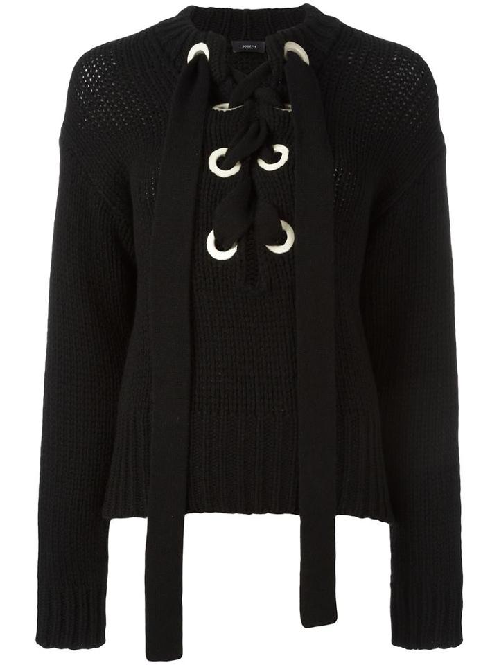 Joseph Lace Up Jumper, Women's, Size: Xs, Black, Cashmere