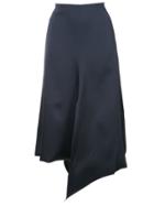 Tibi Asymmetric Draped Skirt - Blue