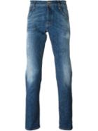 Jacob Cohen Cropped Straight Leg Jeans, Men's, Size: 38, Blue, Cotton/polyester/spandex/elastane