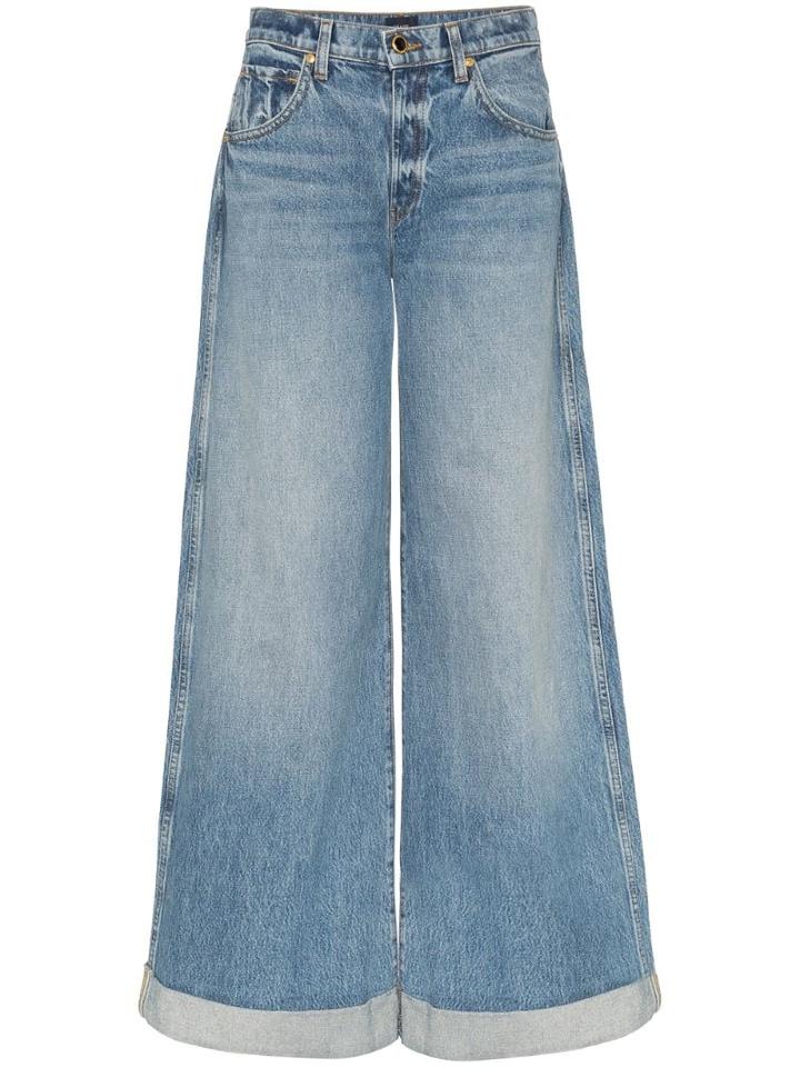 Khaite Noelle Wide Leg Jeans - Blue